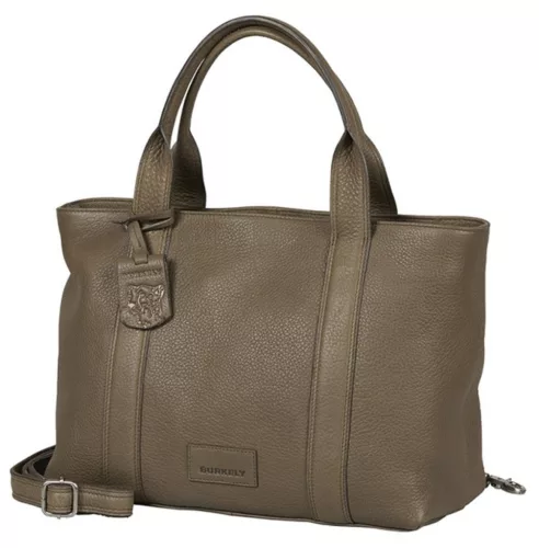 Burkely Soft Skylar kisméretű taupe bőr kézitáska, válltáska 21,5 x 13,5 x 33 cm