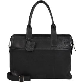   Burkely Soft Skylar fekete, női bőr laptoptáska, válltáska 15,6"