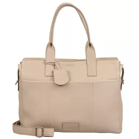   Burkely Soft Skylar bézs színű női bőr laptoptáska, válltáska 15,6"