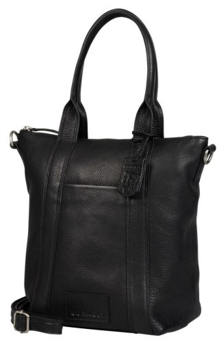 Burkely Mini Shopper fekete bőr válltáska, shopper