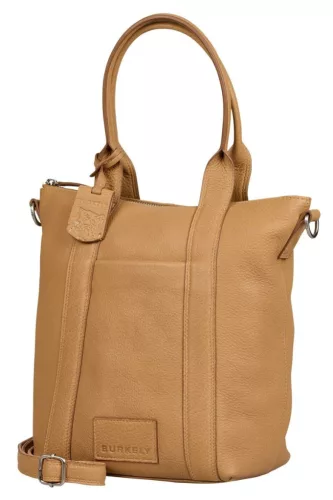 Burkely Mini Shopper bézs bőr válltáska, shopper