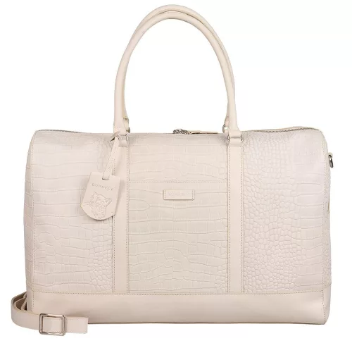 Burkely Cool Colbie Weekender törtfehér bőr utazótáska 51 x 32 cm