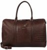 Burkely Cool Colbie Weekender sötétbarna női bőr utazótáska 51 x 32 cm