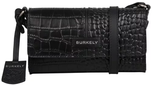 Burkely Cool Colbie fekete női bőr crossbody táska, RFID védelemmel