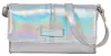 Burkely Cool Colbie ezüst női bőr crossbody táska, RFID védelemmel