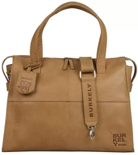 Burkely Rogue Robyn konyak női bőr válltáska, laptoptáska 15,6”