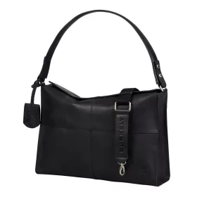   Burkely Rogue Robyn Hobo fekete női bőr válltáska 40 x 27,5 cm