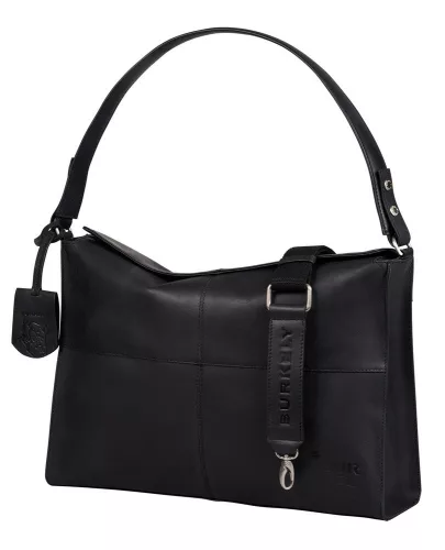 Burkely Rogue Robyn Hobo fekete női bőr válltáska 40 x 27,5 cm