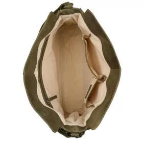  Burkely Rogue Robyn Hobo zöld női bőr válltáska 40 x 27,5 cm