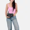 Burkely Always Alyx fekete női bőr oldaltáska, crossbody 21,5 x 13 cm