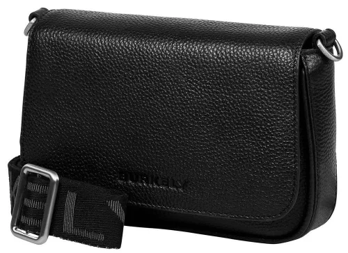 Burkely Ava fekete női bőr válltáska, crossbody 22 x 14 x 5,5 cm