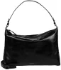 Burkely Wide Hobo fekete női bőr válltáska 40 x 28 cm