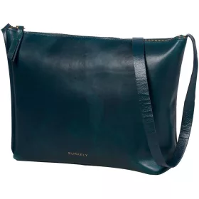   Burkely Fine Florence kék női bőr válltáska, crossbody 27 x 23 cm