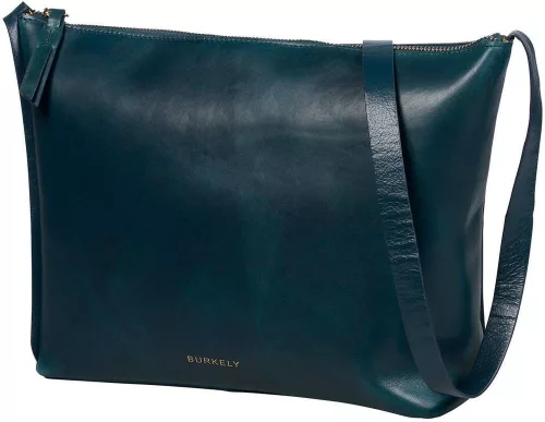 Burkely Fine Florence kék női bőr válltáska, crossbody 27 x 23 cm