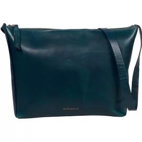   Burkely Fine Florence kék női bőr válltáska, crossbody 27 x 23 cm