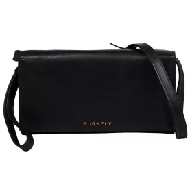   Burkely Fine Firenze fekete mini női bőr válltáska, crossbody 20 x 12 x 3 cm