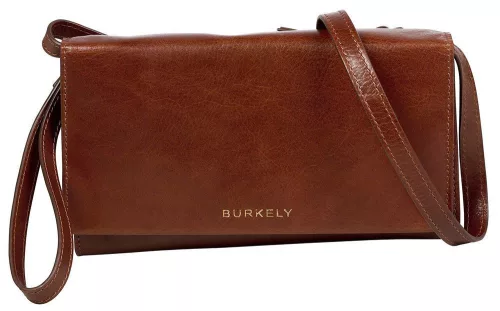Burkely Fine Firenze barna mini női bőr válltáska, crossbody 20 x 12 x 3 cm