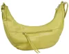 Burkely Nalan banánzöld, ívelt női bőr válltáska, crossbody 40 × 18 × 8 cm