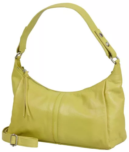 Burkely Nalan világoszöld női bőr válltáska, crossbody 25 × 15 × 10 cm