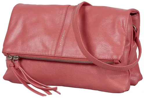 Burkely Nalan rózsaszín női bőr válltáska, crossbody 27 × 18 × 3 cm
