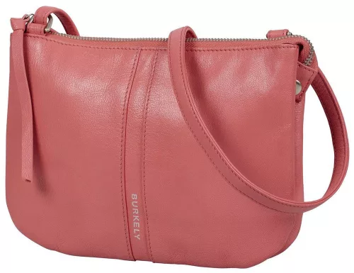 Burkely Nalan rózsaszín női bőr válltáska, crossbody 24 × 17 × 2,5 cm