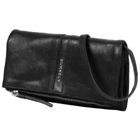   Burkely Nalan fekete női bőr válltáska, crossbody 20 × 9 × 3 cm