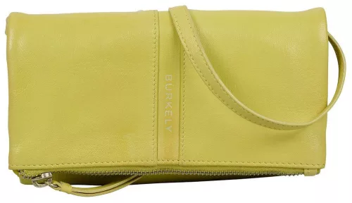 Burkely Nalan lime zöld női bőr válltáska, crossbody 20 × 9 × 3 cm
