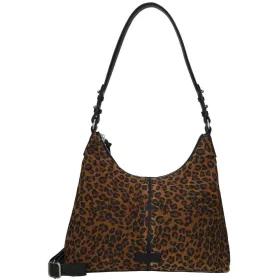   Burkely Animo Hobo leopárd mintás női bőr válltáska 30 × 20 × 9 cm