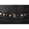 Burkely női fekete bőr oldaltáska, crossbody