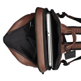   Burkely Bold Bobby barna bőr laptoptáska, hátitáska 15,6"