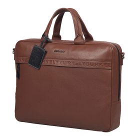   Burkely Bold Bobby konyakbarna bőr laptoptáska 15.6"  41 x 31 cm