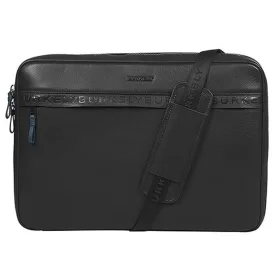   Burkely Bold Bobby Sleeve fekete bőr laptoptáska, oldaltáska 15.6"  39 x 28 cm