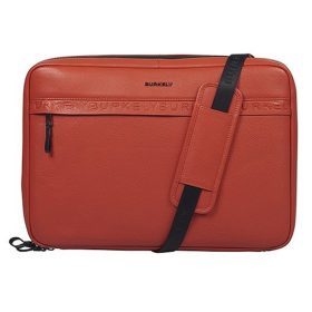   Burkely Bold Bobby Sleeve piros bőr laptoptáska, oldaltáska 15.6"  39 x 28 cm