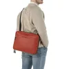 Burkely Bold Bobby Sleeve piros bőr laptoptáska, oldaltáska 15.6"  39 x 28 cm
