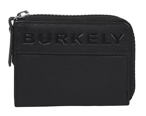 Burkely On The Move fekete színű, bőr pénztárca, kártyatartó, RFID védelemmel