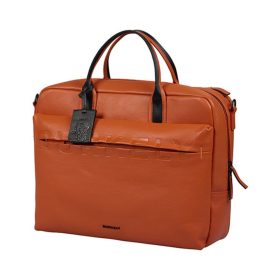   Burkely Moving Maddox narancssárga színű bőr laptoptáska, oldaltáska 15.6"