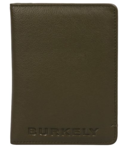 Burkely MADOX zöld bőr útlevéltartó, irattartó 15 × 11 cm