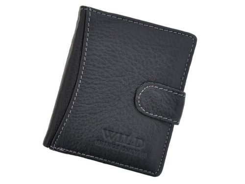 Wild Things Only 5505-1 fekete férfi bőr pénztárca 8.5 x 10.3 x 2.5 cm