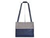 Pierre Cardin 1403 EDF4 kék női bőr válltáska, oldaltáska 37 x 30 x 5 cm