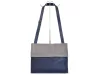 Pierre Cardin 1403 EDF4 kék női bőr válltáska, oldaltáska 37 x 30 x 5 cm