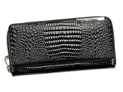 Gregorio GF111 fekete női bőr pénztárca 19 x 9.5 x 3.5 cm