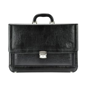   Stefania B548 BY fekete uniszex bőr aktatáska, laptop 15,6" 42 x 29.5 x 11 cm