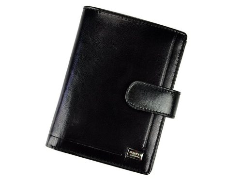 Rovicky PC-101L-BAR RFID fekete férfi bőr pénztárca 10 x 13 x 2.5 cm 