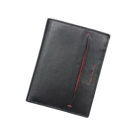   Pierre Cardin TILAK07 331 fekete-piros férfi bőr pénztárca 10 x 13 cm
