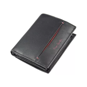   Pierre Cardin TILAK07 331 fekete-piros férfi bőr pénztárca 10 x 13 cm