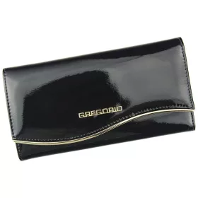   Gregorio ZLF-100 fekete női bőr pénztárca 18.5 x 9.5 x 3.5 cm
