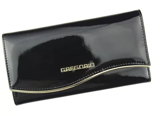 Gregorio ZLF-100 fekete női bőr pénztárca 18.5 x 9.5 x 3.5 cm