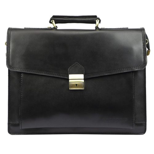 Gregorio Art.6 fekete férfi bőr aktatáska 40 x 31 x 16 cm
