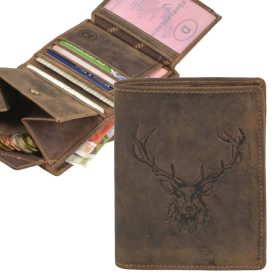 Greenburry szarvas mintás vadász bőr pénztárca
