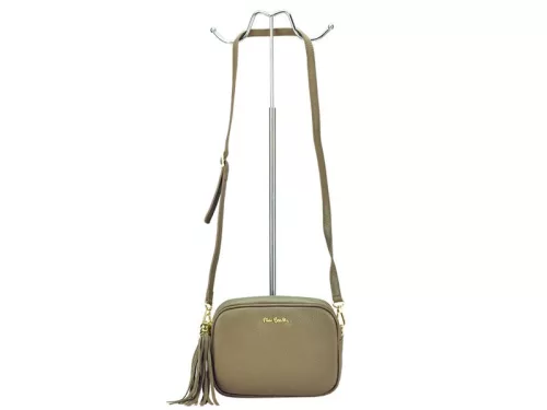 Pierre Cardin FRZ 1501 bézs női bőr válltáska, oldaltáska, crossbody 21 x 16 x 8 cm